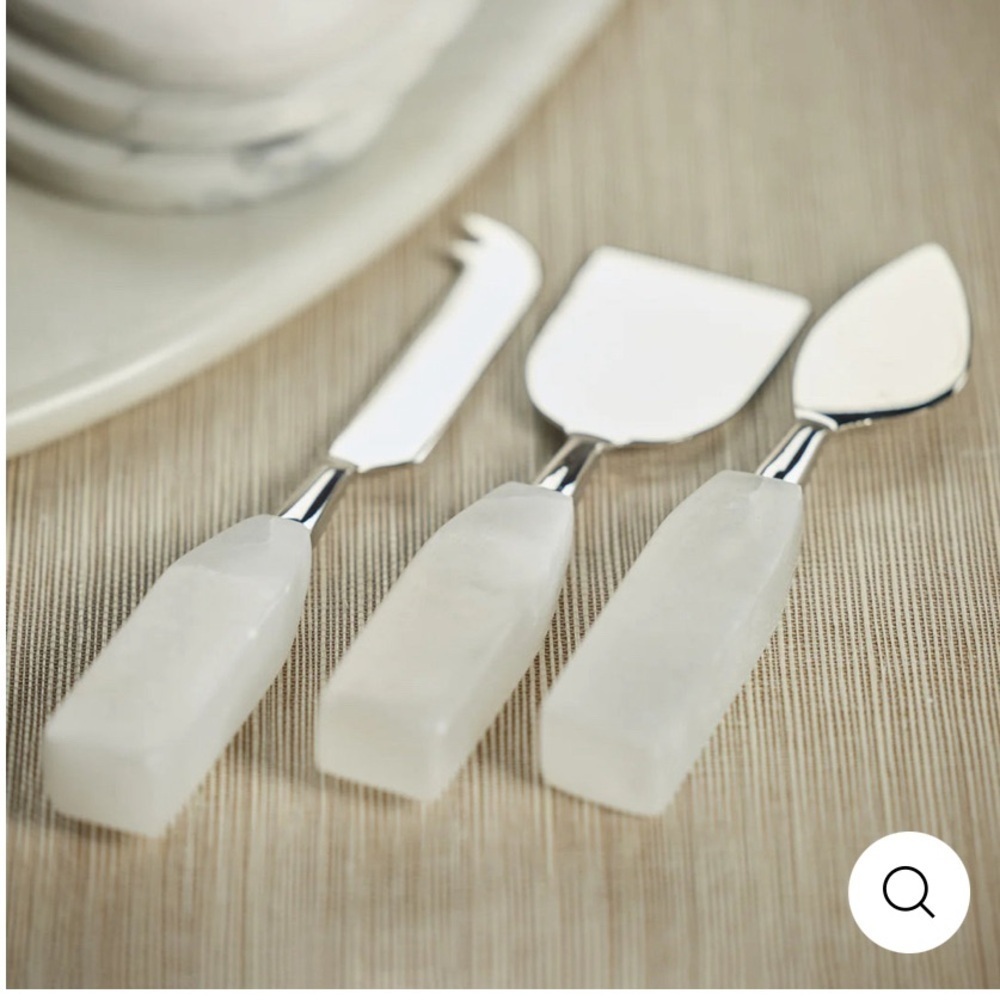 NWT Alabaster and stainless Steel Cheese Knives Serving Set. - Picture 9 of 9